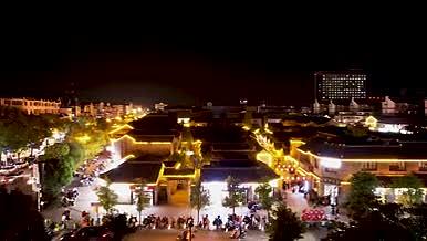 4k城市夜景古镇航拍视频的预览图